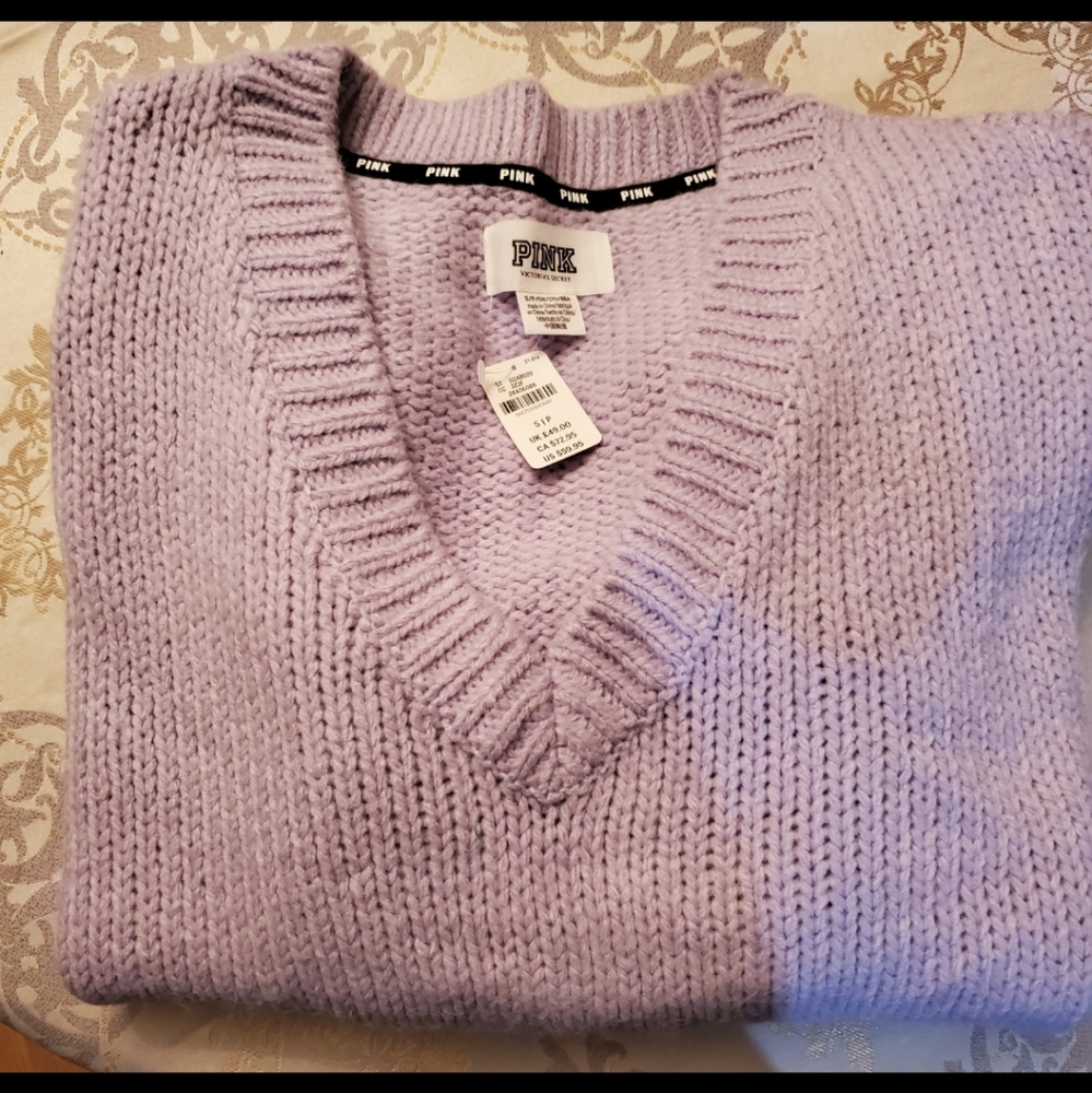 PINK-purple knitted sweater